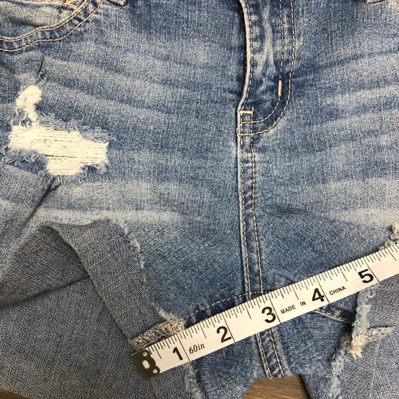 Black Daisy Girl Distressed Denim shorts size 12 - Picture 11 of 12